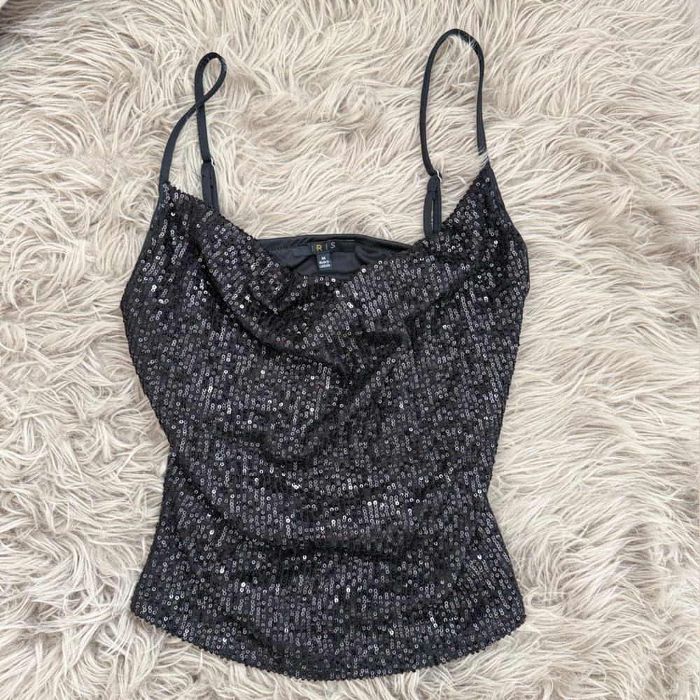 Iris Sparkling Black Camisole